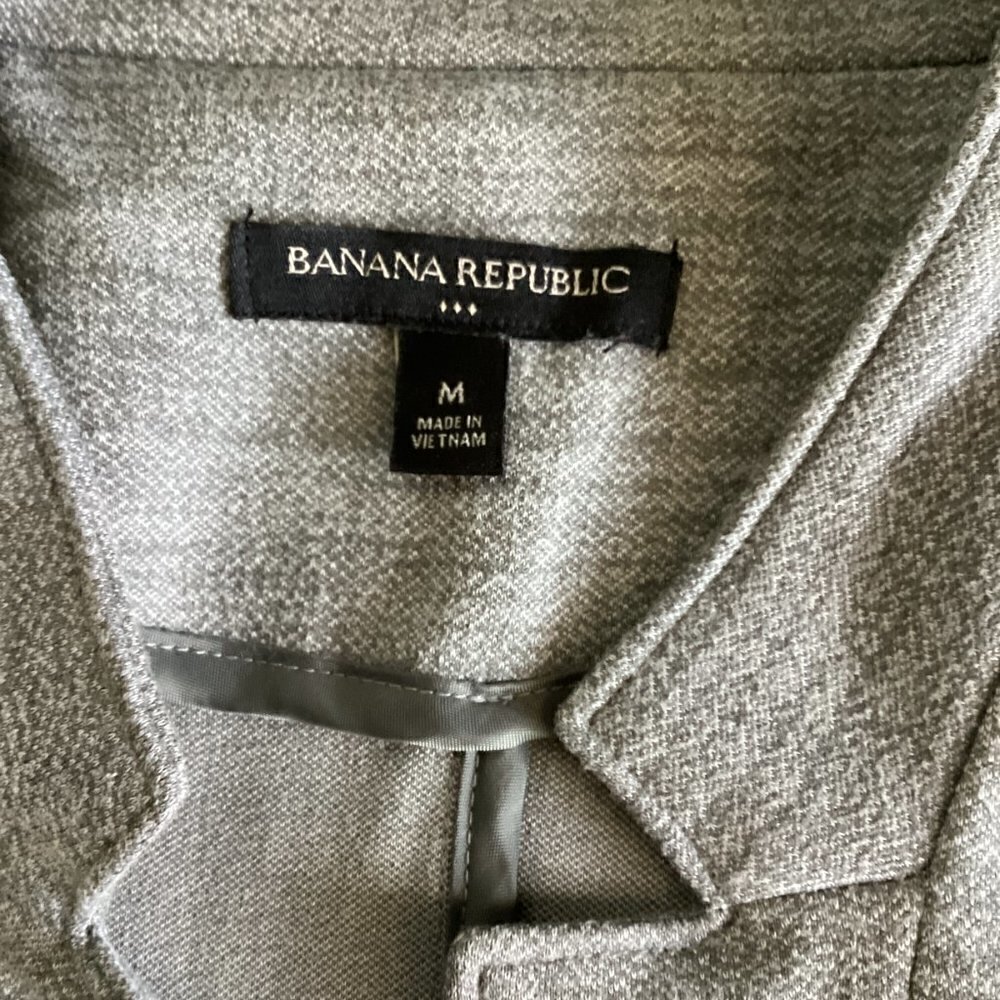 Banana Republic Blazer Jacket Sz M Gray 145C - Picture 6 of 7